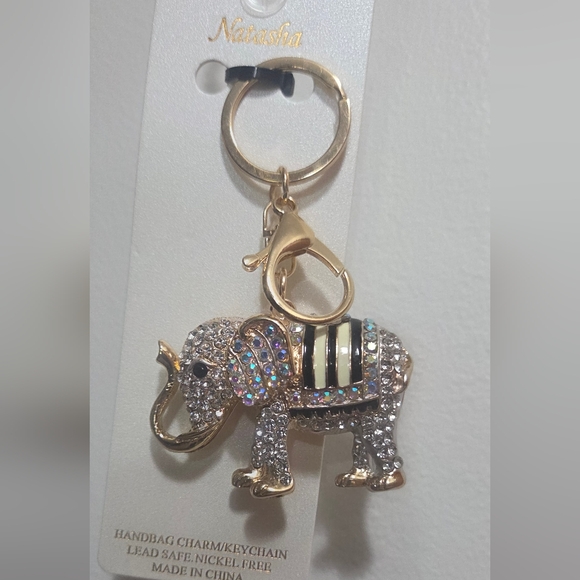 Natasha Couture Accessories - Natasha Couture Gold and Silver Elephant Key Holder
